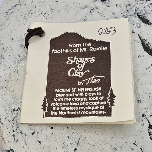 Shapes of Clay Made With Mt. St. Helens Ash Native American & Horse By Stan NWT - Picture 5 of 6